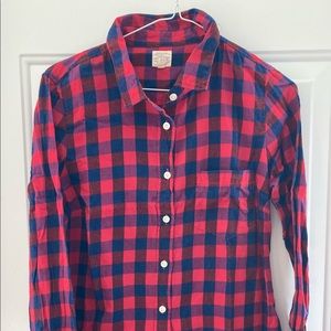 J.Crew plaid bottom down shirt